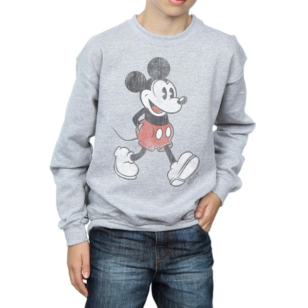 Disney Boys Walking Mickey Mouse Bomullströja 7-8 År Sports Grey Sports Grey 7-8 Years