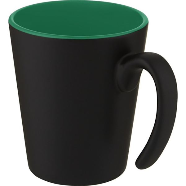 Bullet Oli Keramisk 360ml Mugg One Size Solid Svart/Grön Solid Black/Green One Size