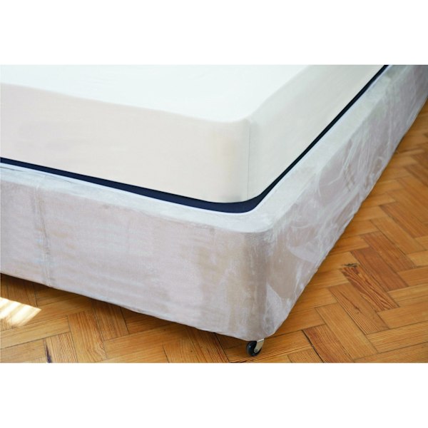 Belledorm Faux Suede Divan Base Wrap (19in) Dubbel Linne Linen Double