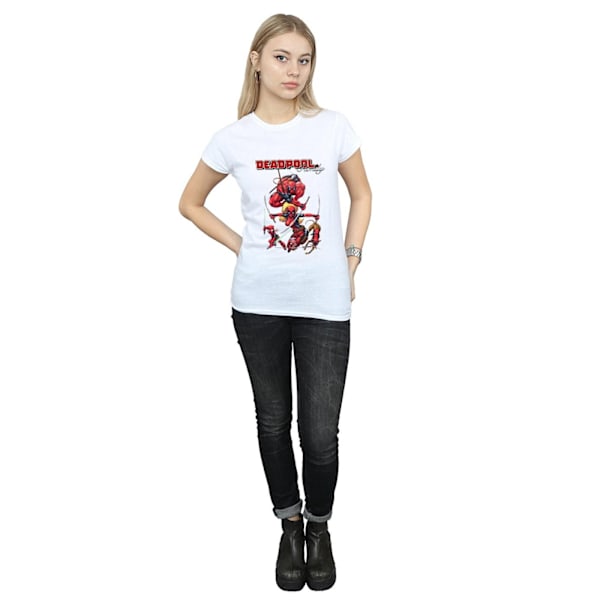 Marvel Dam/Dam Deadpool Familj Bomull T-shirt M Vit White M