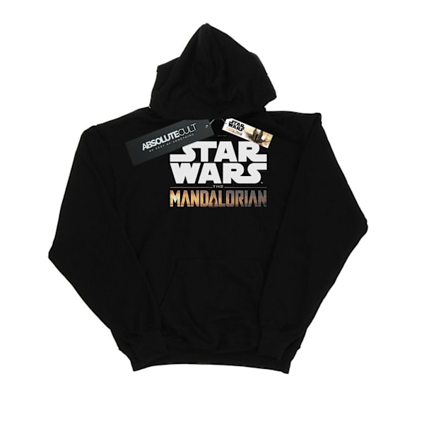 Star Wars Herr The Mandalorian Logo Hoodie XXL Svart Black XXL