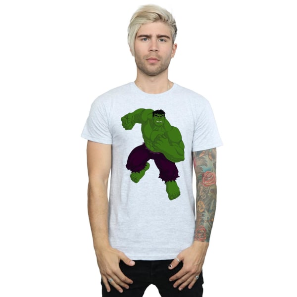 Marvel Mens Hulk Pose T-shirt M Sports Grå Sports Grey M