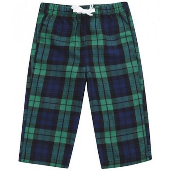 Larkwood Baby Tartan Lounge Pants 18-24 månader Grön/Marinblå Green/Navy 18-24 Months