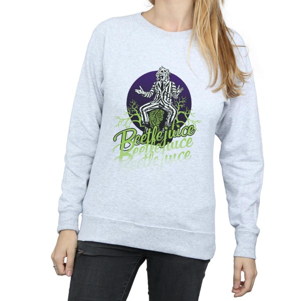 Beetlejuice Dam/Ladies Faded Pose Sweatshirt XL Heather Grey Heather Grey XL