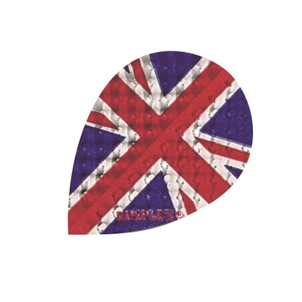 Harrows Dimplex Pear Union Jack Dart Flights One Size Röd/Vit Red/White/Blue One Size
