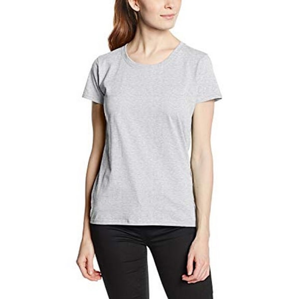 Fruit Of The Loom Dam/Kvinnors Lady-Fit Valueweight Kortärmad T-shirt Heather Grey 2XL