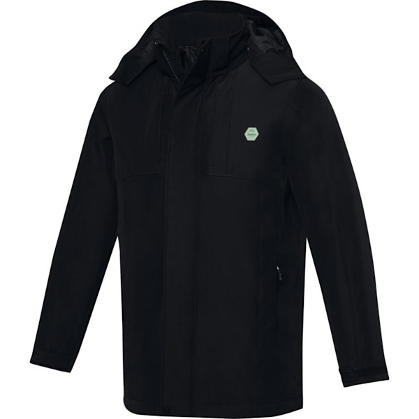 Elevate Life Mens Hardy Insulated Parka 3XL Solid Black Solid Black 3XL