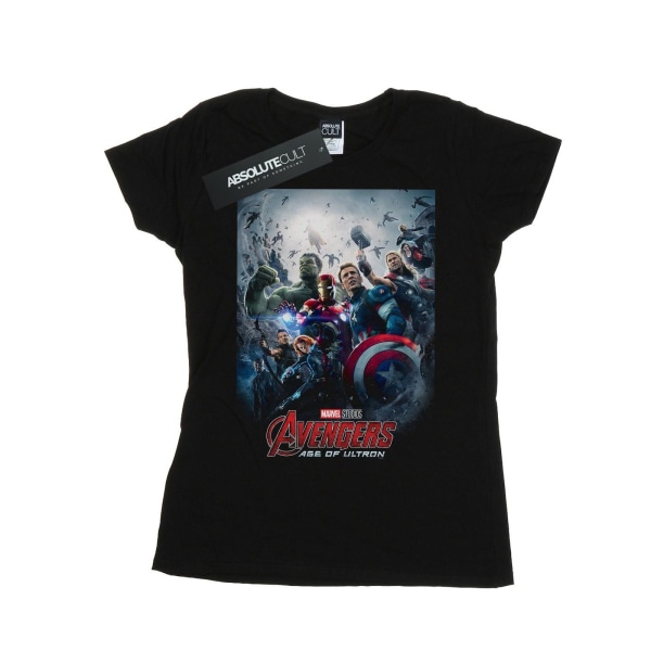 Marvel Studios Womens/Ladies Avengers Age Of Ultron Poster Cott Black L