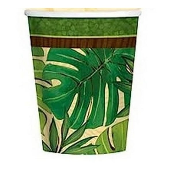 Island Palms Pappersmuggar (Förpackning om 8) En Storlek Grön/Gul Green/Yellow One Size
