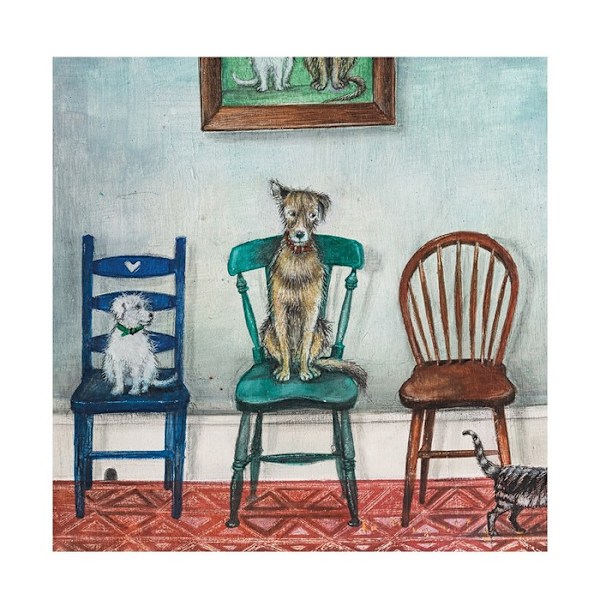 Joe Ramm Musical Chairs Print 40cm x 40cm Multifärgad Multicoloured 40cm x 40cm