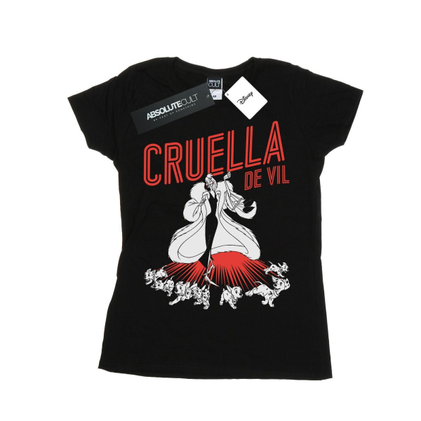 Disney Dam/Dam Cruella De Vil Dalmatiner bomull T-shirt M Black M