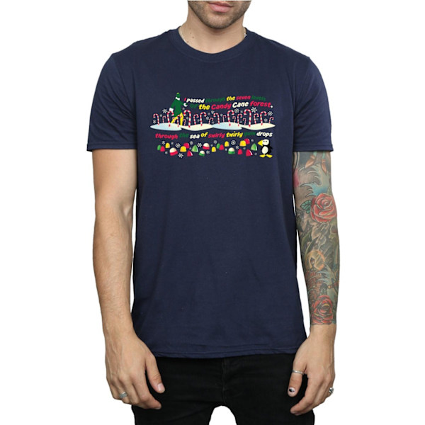 Elf Herr Candy Cane Forest T-shirt S Marinblå Navy Blue S