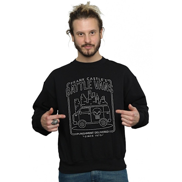 Marvel herr The Punisher Frank Castle´s Battle Vans Sweatshirt Black 4XL
