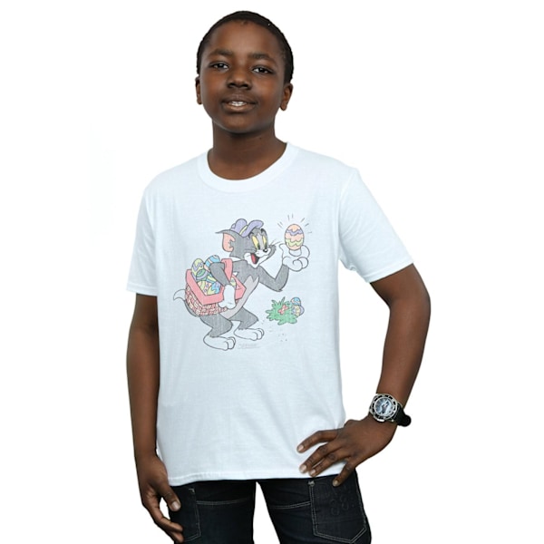 Tom och Jerry Pojkar Äggjakt T-shirt 9-11 år Vit White 9-11 Years