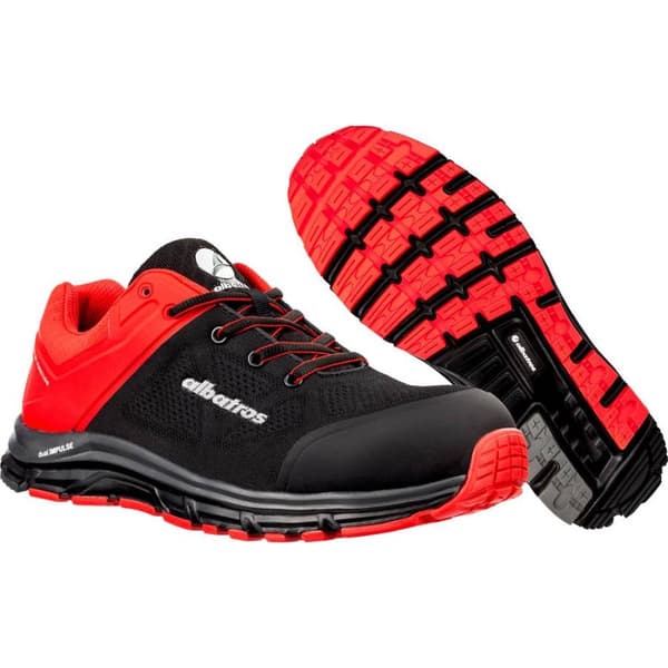 Albatros Lift Impulse Low Säkerhetsskor för Herr 12 UK Röd/Svart Red/Black 12 UK