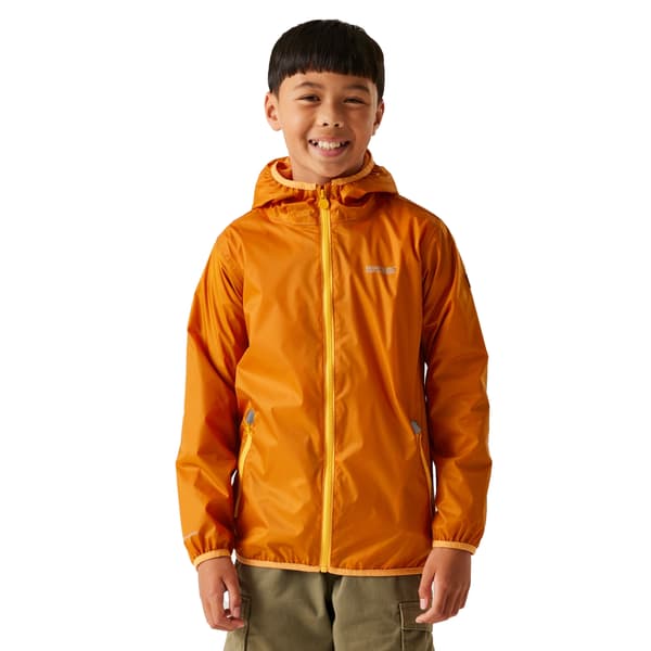 Regatta Great Outdoors Barn/Kids Lever II Packaway Regnjacka Fox/Bright Marigold 15 Years