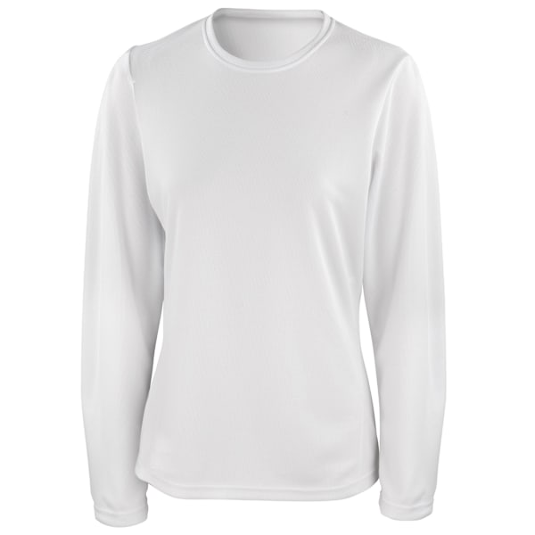 Spiro Dam/Kvinnors Sport Snabbtorkande Långärmad Performance T- White XS