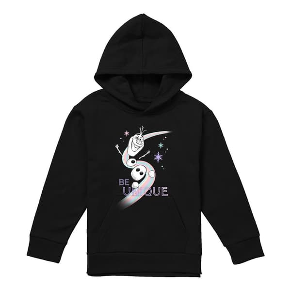 Frozen Barn/Barn Be Unique Olaf Regnbåge Pullover Hoodie 7- Black 7-8 Years
