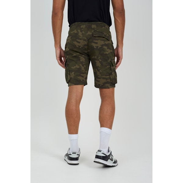 Brave Soul Herr Camo Cargo Shorts S Grön Camo Green Camo S