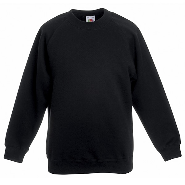 Fruit Of The Loom Barnkläder Unisex Raglanärm Sweatshirt 3-4 Black 3-4