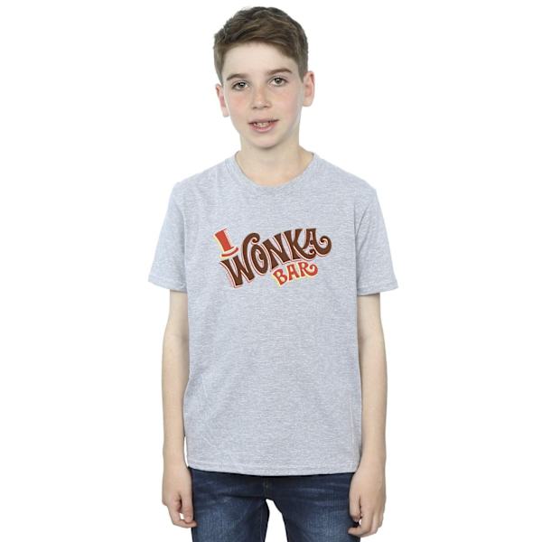 Willy Wonka Boys Bar Logo T-Shirt 3-4 år Sports Grey Sports Grey 3-4 Years