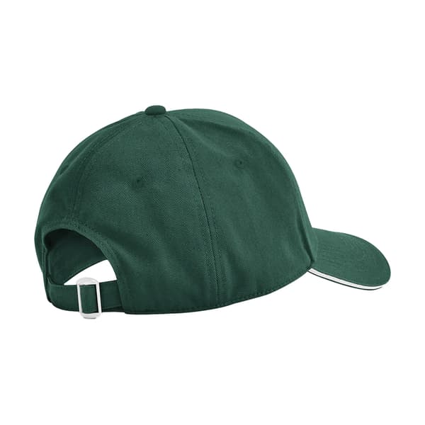 Beechfield Classic Organic Cotton Sandwich Peak Cap One Size Bo Bottle Green/White One Size
