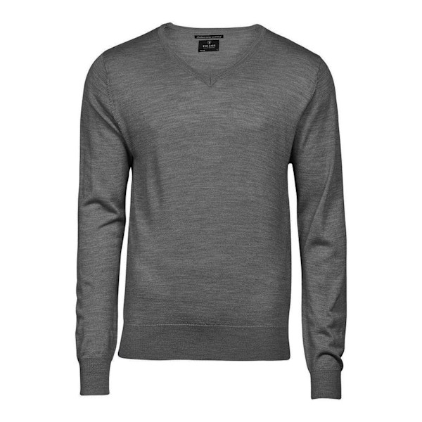 Tee Jays herr Merino Blend V-ringad tröja L Grå Melange Grey Melange L