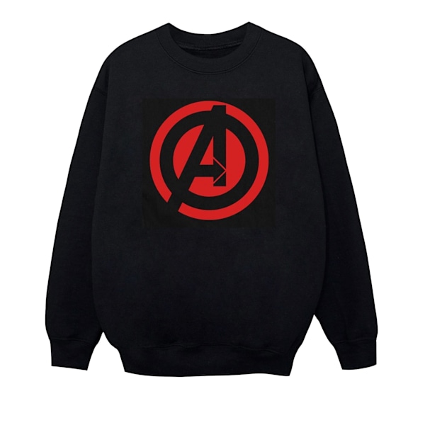 Marvel Boys Avengers Assemble Solid A Logo Sweatshirt 5-6 år Black 5-6 Years