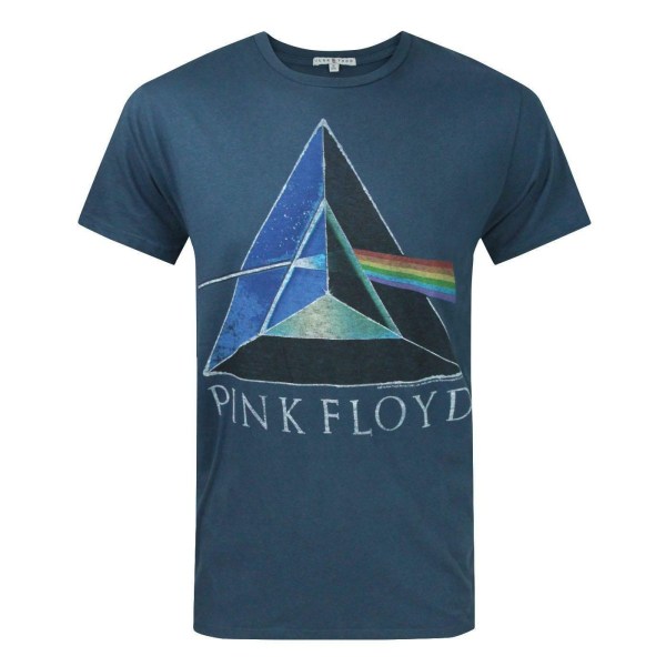 Junk Food Mens Dark Side Of The Moon Pink Floyd T-Shirt M Blå Blue M
