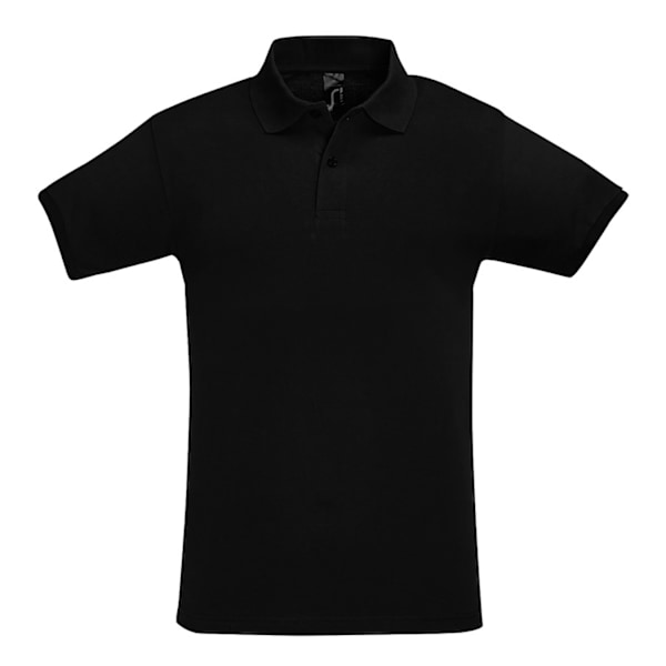 SOLS Herr Perfect Pique Kortärmad Poloskjorta XL Svart Black XL