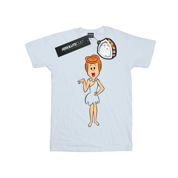 The Flintstones Dam/Damer Wilma Flintstone Klassisk Pose Bomullspojkvän T-shirt White XXL
