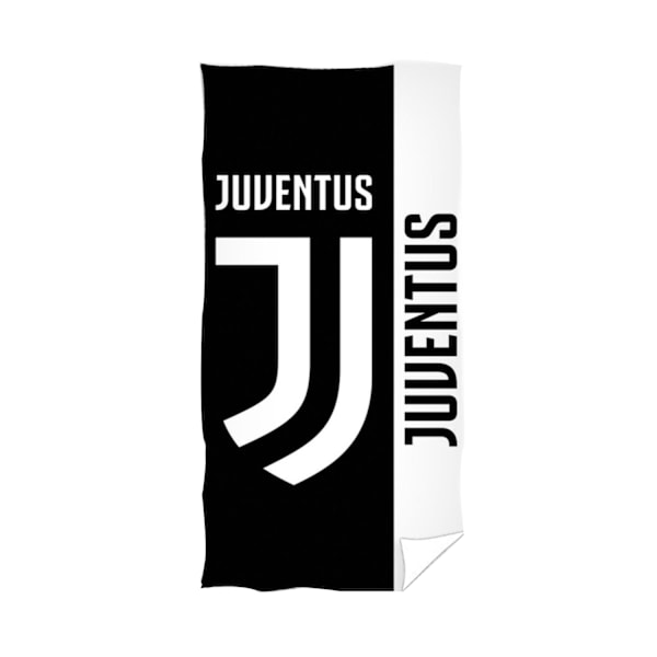 Juventus FC Badge Bomull Strandhandduk En Storlek Svart/Vit Black/White One Size