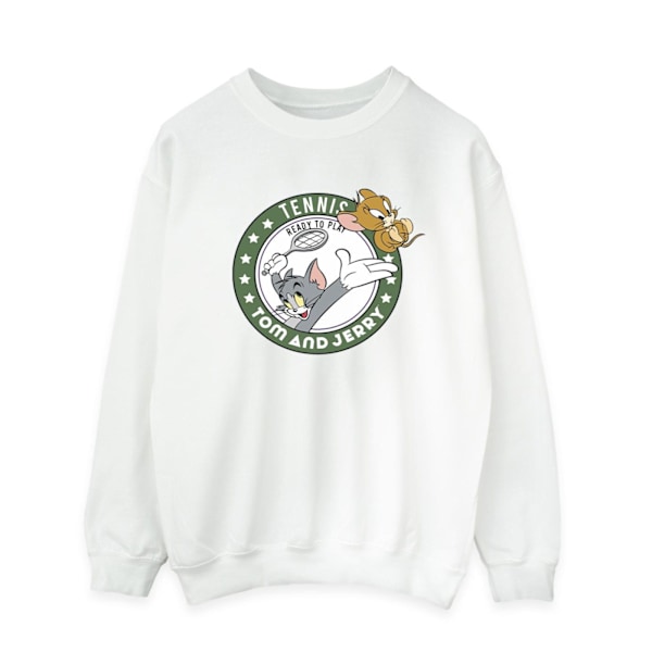 Tom And Jerry Herr Tennis Ready To Play Sweatshirt S Vit White S