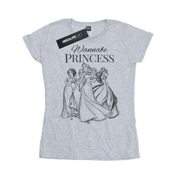 Disney Princess Womens/Ladies Wannabe Princess Bomull T-shirt M Sports Grey M