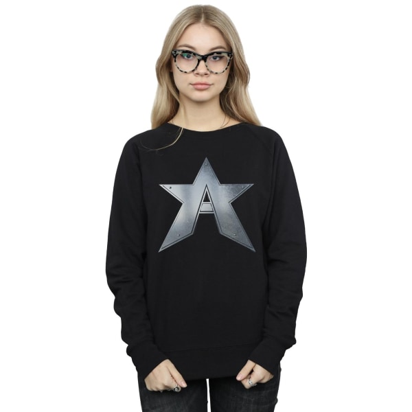 Marvel Dam/Damer The Falcon And The Winter Soldier A Star Sweatshirt XL Svart Black XL