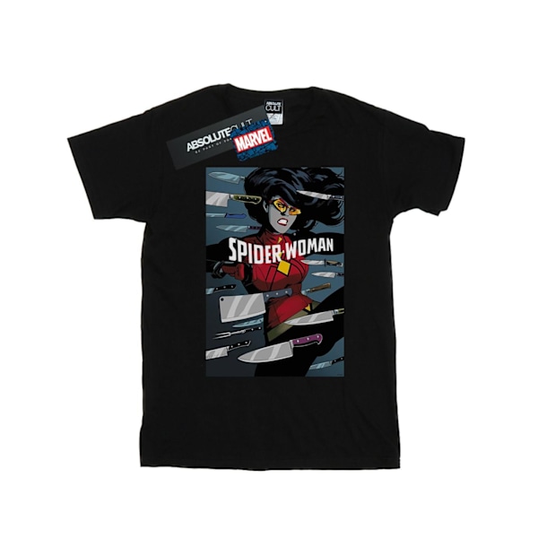 Marvel Girls Spider-Woman Cover Bomull T-shirt 5-6 år Svart Black 5-6 Years