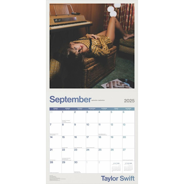 Taylor Swift 2025 Kvadratisk Väggkalender 30cm x 30cm Flerfärgad Multicoloured 30cm x 30cm