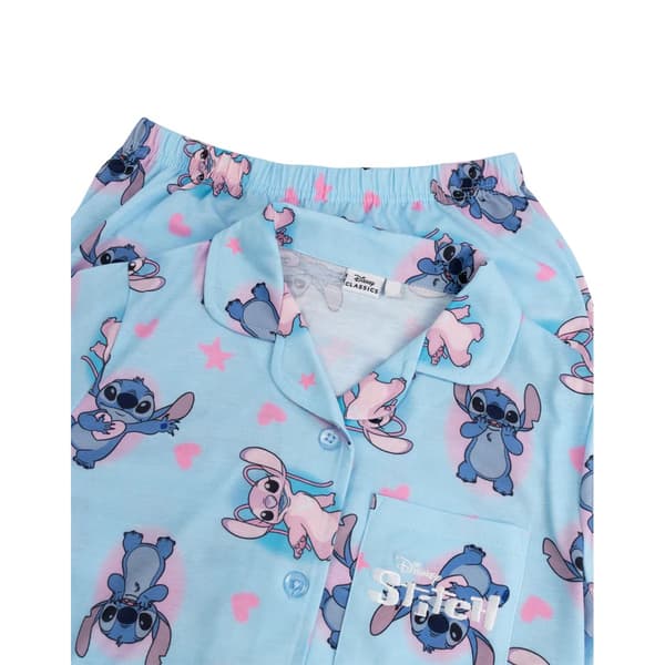 Lilo & Stitch Flickor Karaktär Långärmad Lång Pyjamas Set 8-9 Blue 8-9 Years