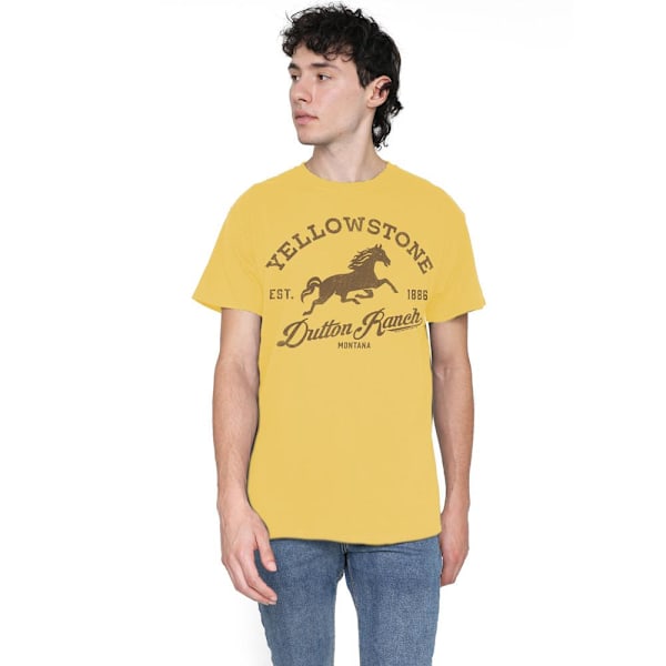 Yellowstone Herr Dutton Ranch Häst T-Shirt XL Banangul Banana Yellow XL