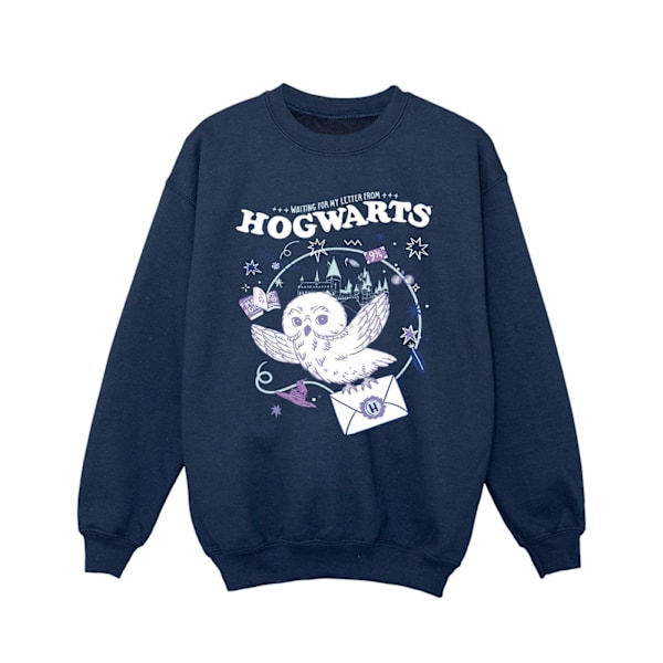 Harry Potter Tjejers Uggla Brev Från Hogwarts Sweatshirt 5-6 År Navy Blue 5-6 Years