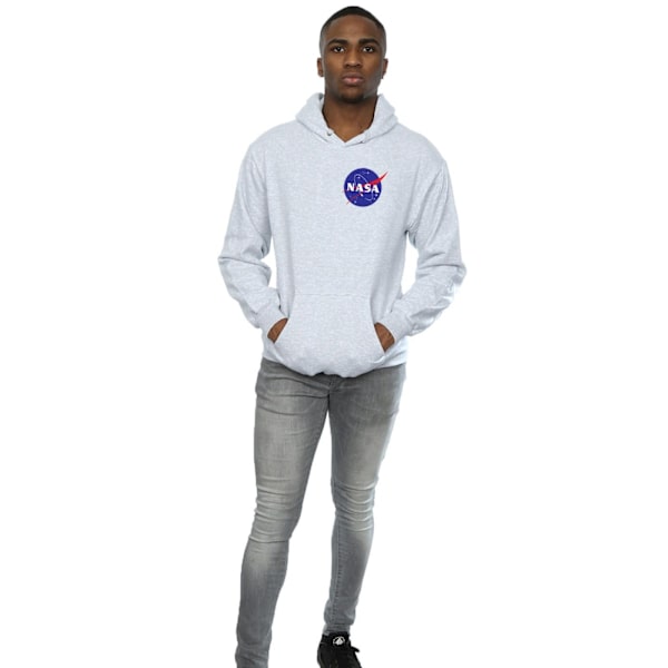 NASA Classic Insignia Bröstlogga Hoodie XXL Sports Grey Sports Grey XXL