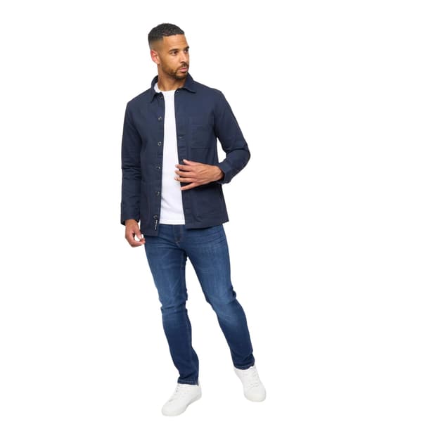 Bewley & Ritch Herr Stanbrook Overshirt L Marinblå Navy L