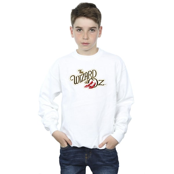 Trollkarlen från Oz Pojkar Skor Logotyp Sweatshirt 3-4 År Vit White 3-4 Years