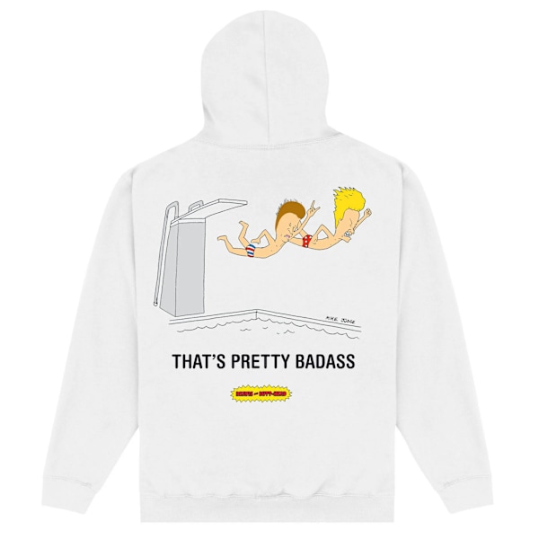 Beavis & Butthead Unisex Vuxen That´s Pretty Bad Ass Hoodie L W White L