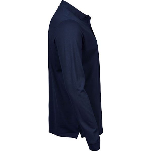 Tee Jays Herr Lyxig Stretch Långärmad Polotröja L Marinblå Navy L