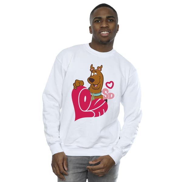 Scooby Doo Herr Love Heart Sweatshirt L Vit White L