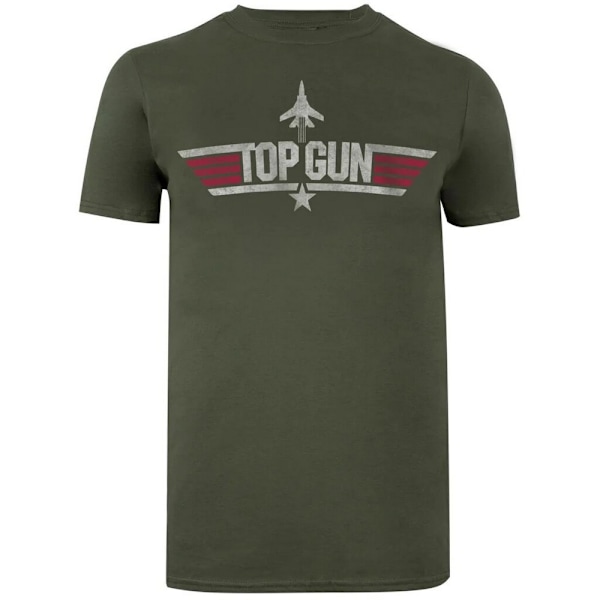 Top Gun Herr T-shirt i bomull med logotyp XL militärgrön Military Green XL