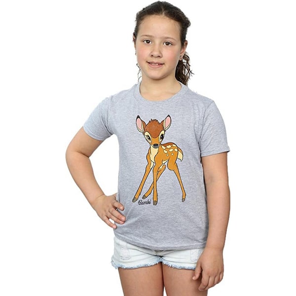 Bambi Girls Classic T-Shirt 12-13 år Sports Grey Sports Grey 12-13 Years