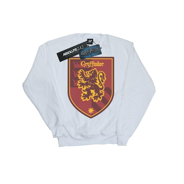 Harry Potter Dam/Kvinnor Gryffindor Crest Flat Sweatshirt L W White L