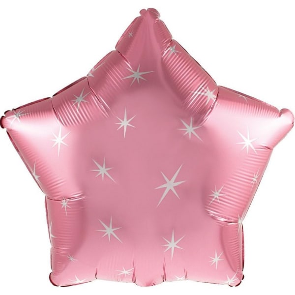 Creative Party Sparkly Star Folieballong One Size ljusrosa Light Pink One Size